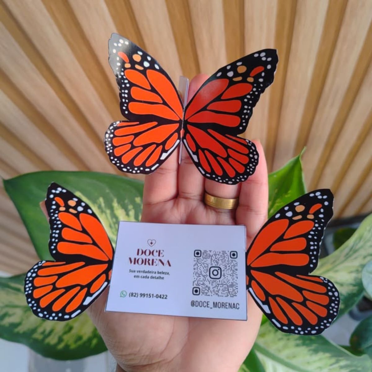 Promotional cards butterfly die cut