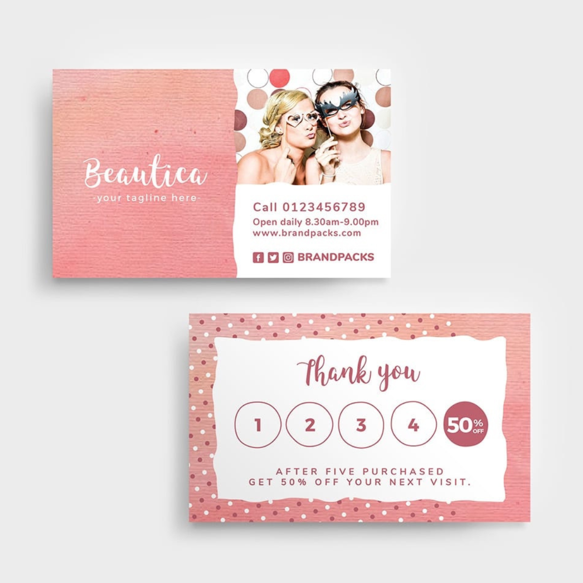 beauty salon loyalty card