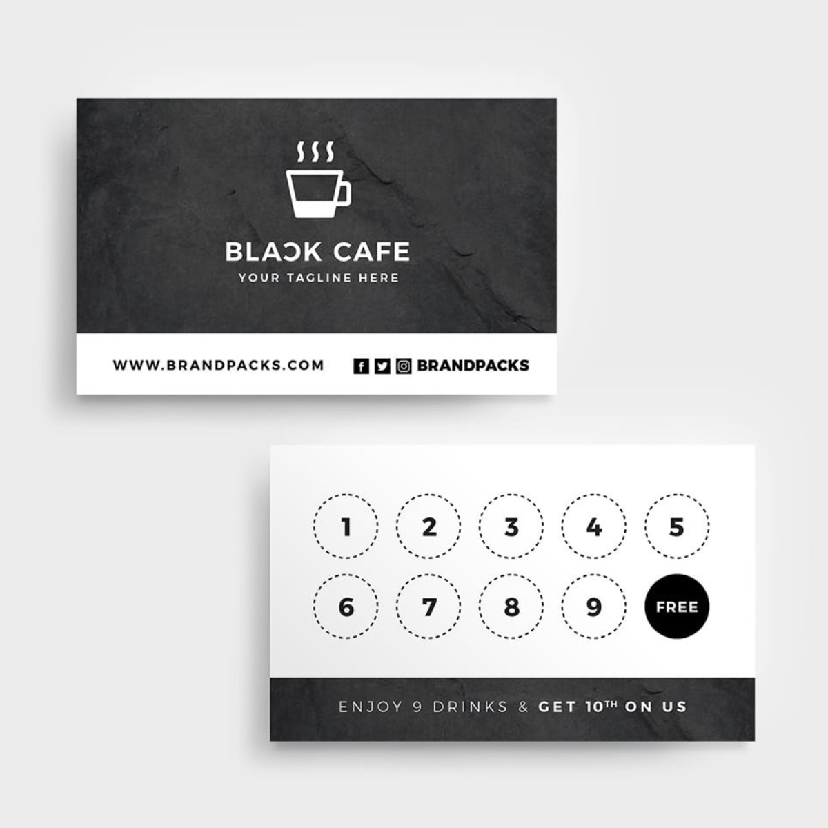 cafe and restaurant loyalty card