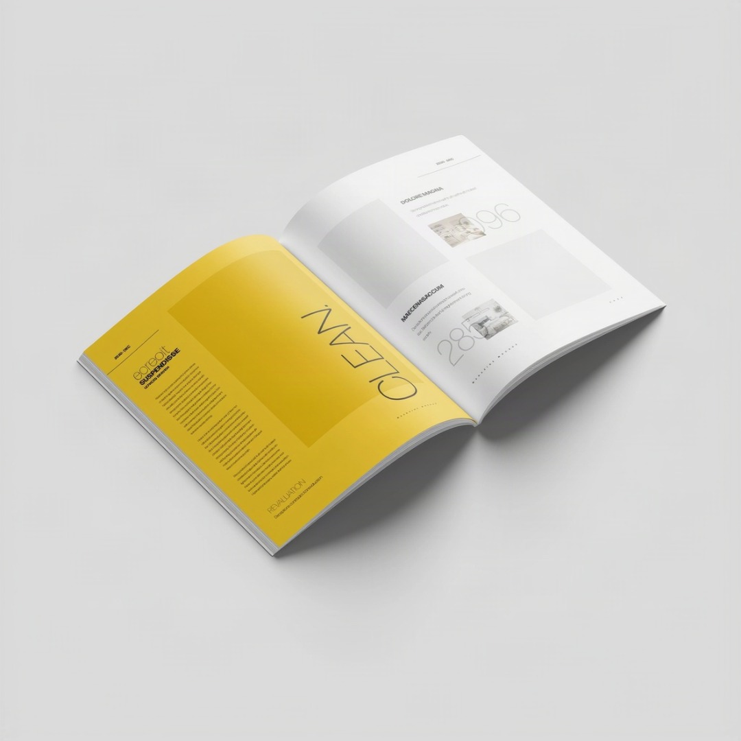 multipage catalogue open view perfect binding