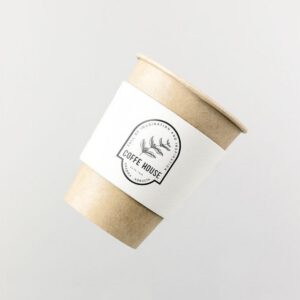 logo printed on cup sleeve
