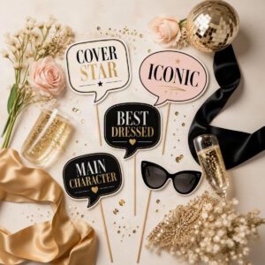 party props custom design and die cut with stand