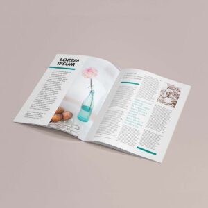 saddle stitch binding company brochure open