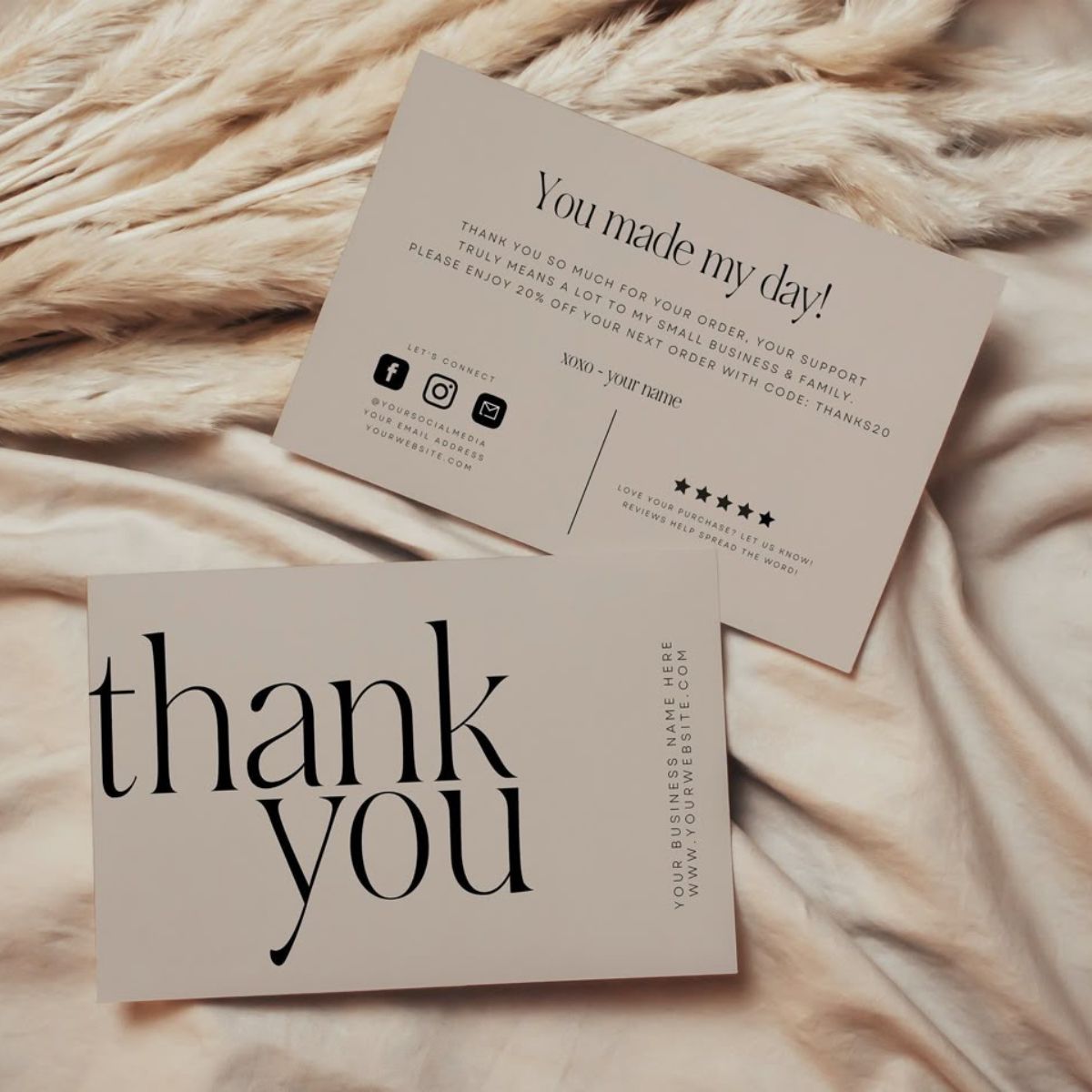 thank you cards for businesses