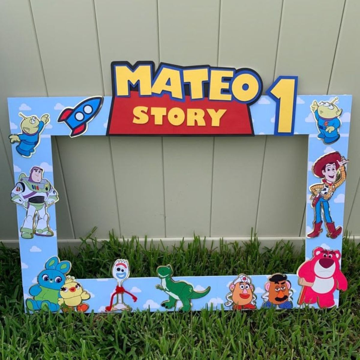 toy story theme photobooth cutout for childrens party