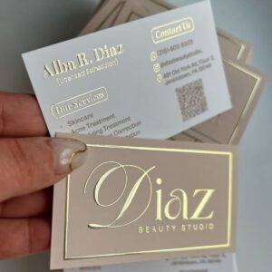 3D gold foiling business cards