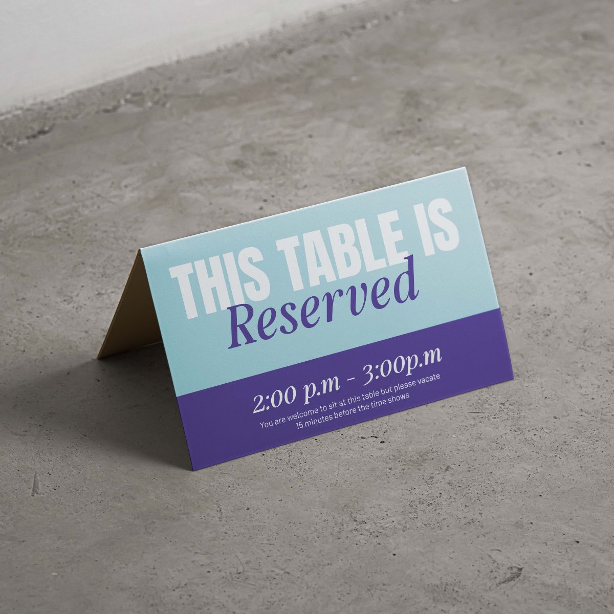 folded invitation place cards for tables