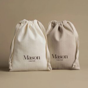 cotton pouch bags with logo print