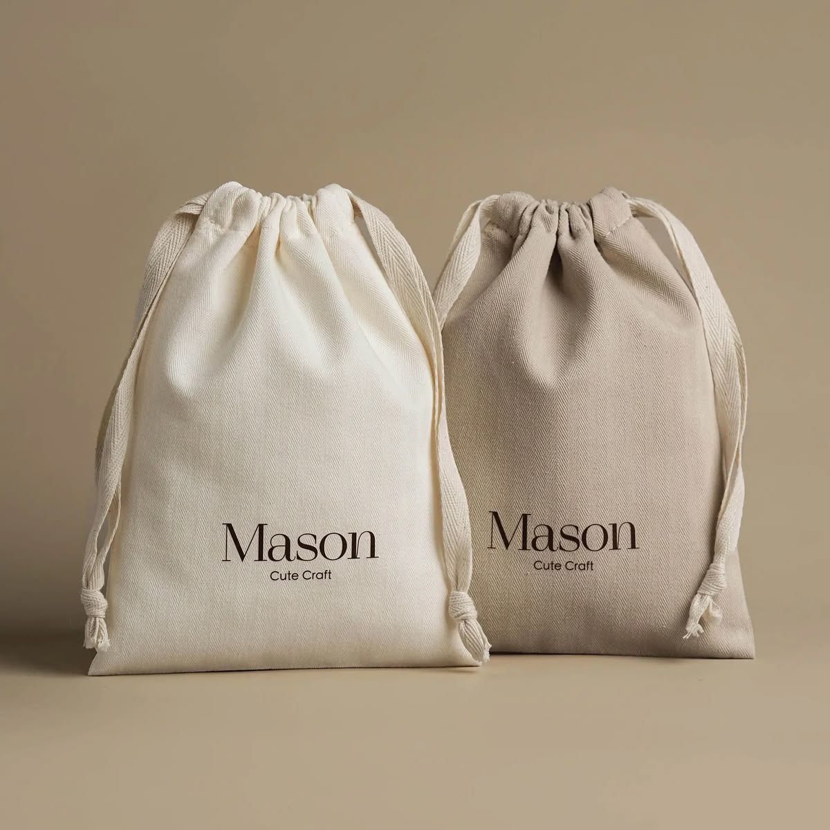 cotton pouch bags with logo print