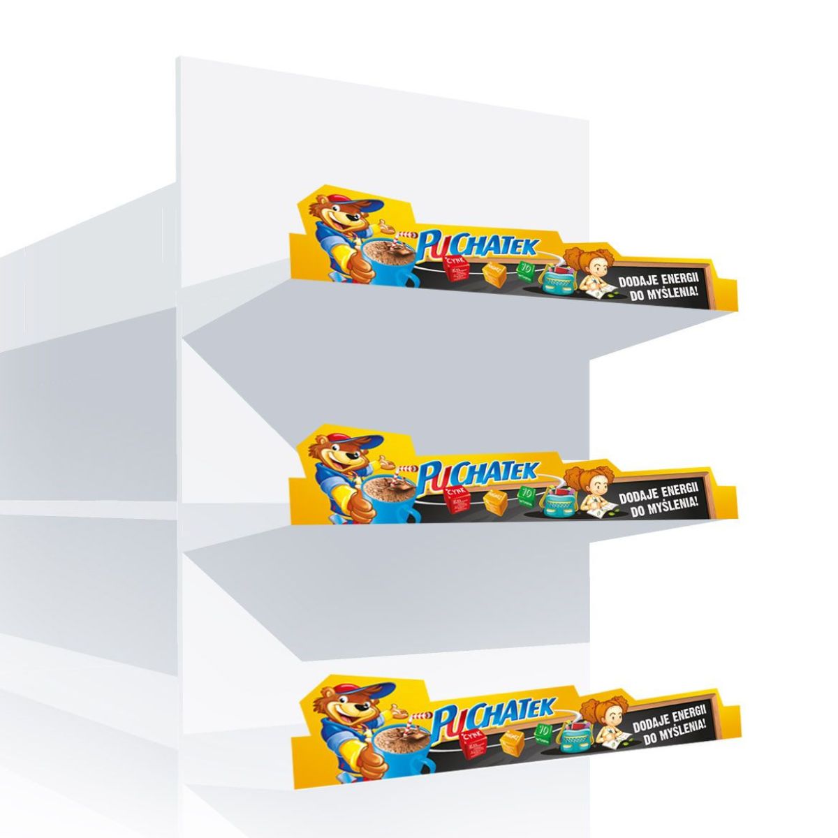 custom shape die cut shelf talker