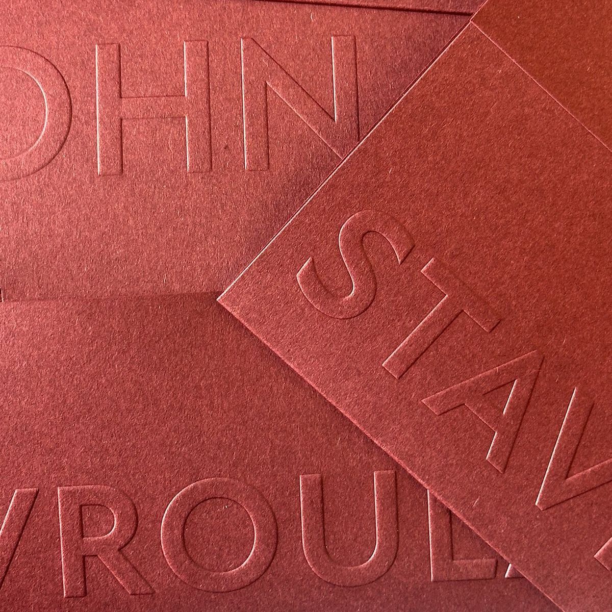 embossing on business card