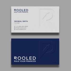 premium business card with embossing