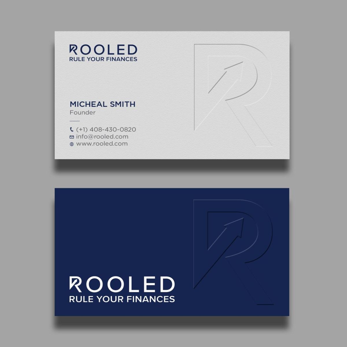 premium business card with embossing