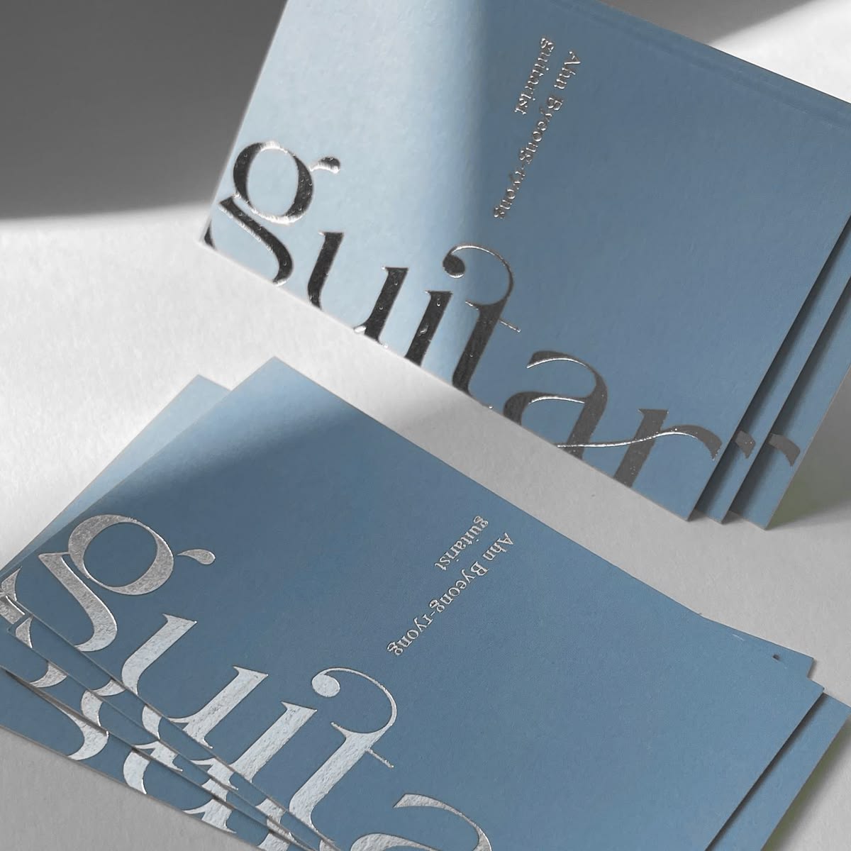 silver foil premium business cards