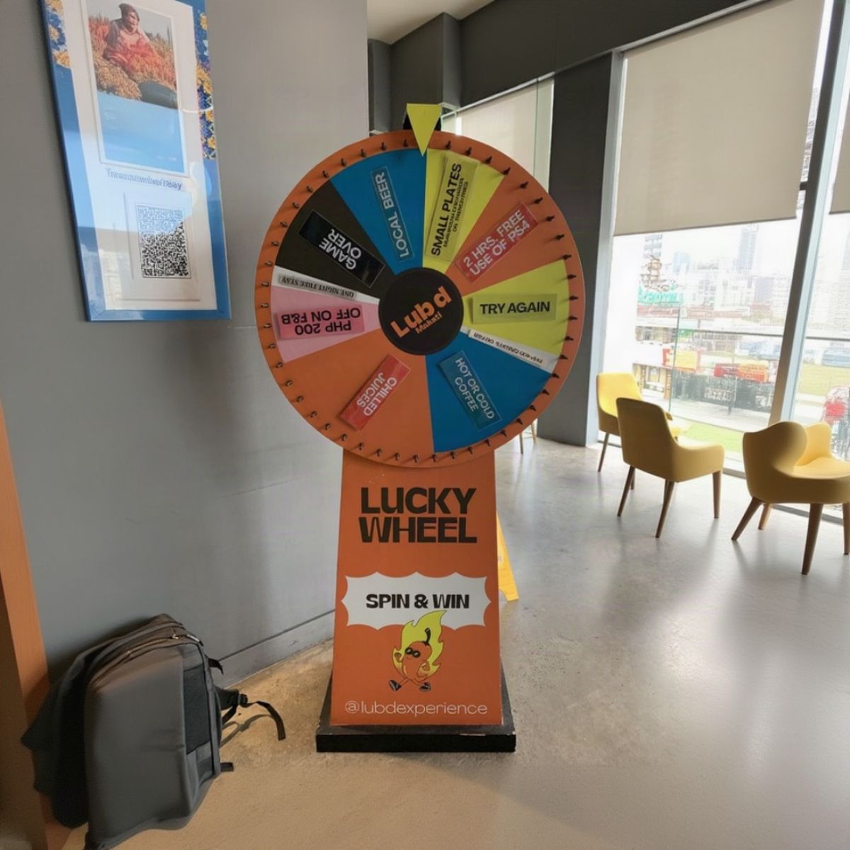 spin the wheel big size with stand custom print with logo branding
