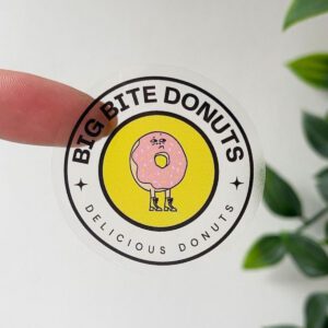 transparent sticker with logo printing