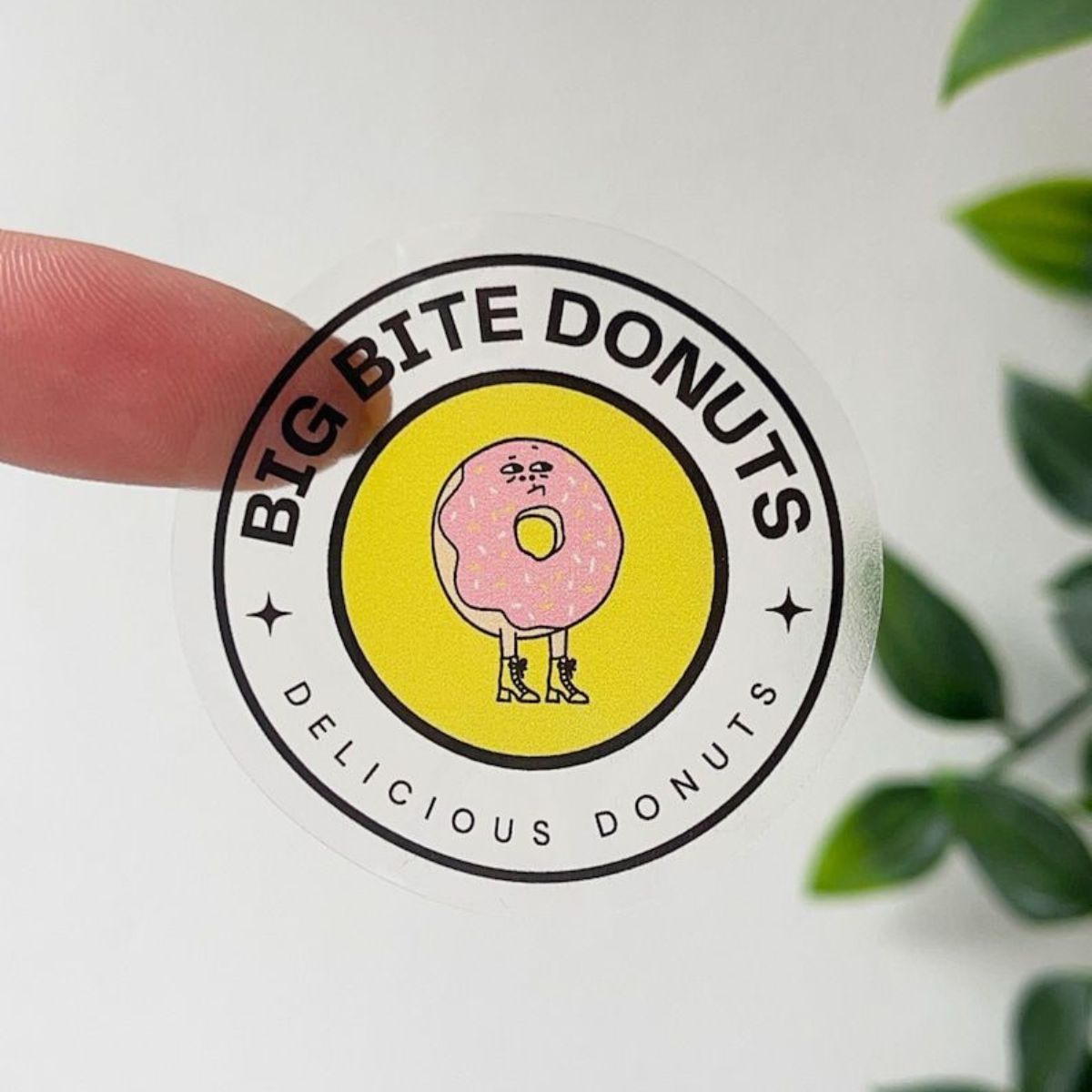 transparent sticker with logo printing
